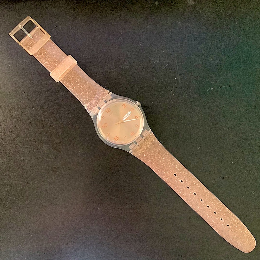 Rose Gold Swatch Watch